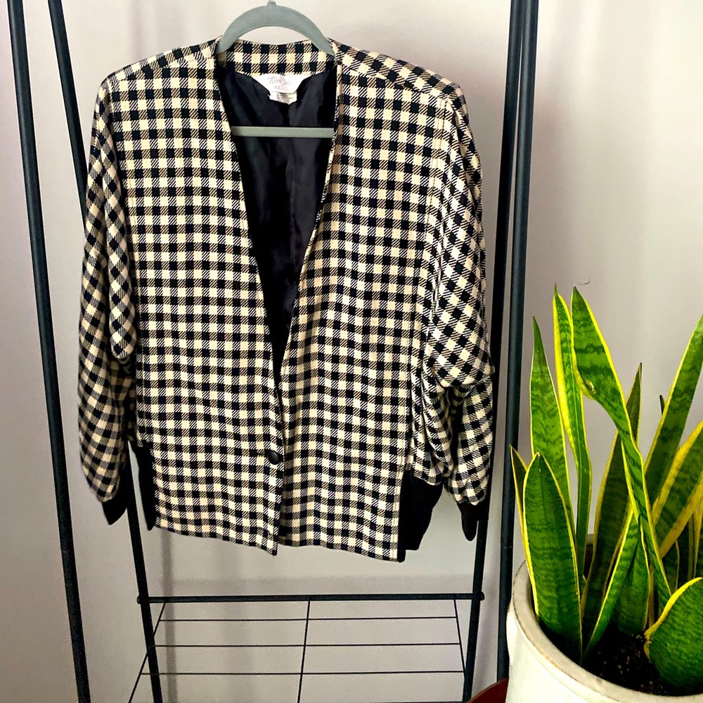 Vintage Tan Jay checkered jacket.